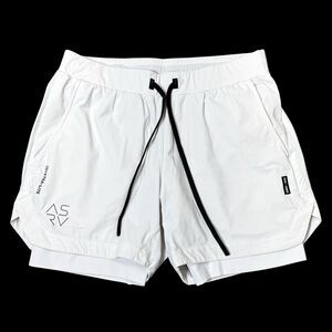 ASRV Tetra Lite 5" Liner Shorts Size M White Wings Workout Gym DSG-0865